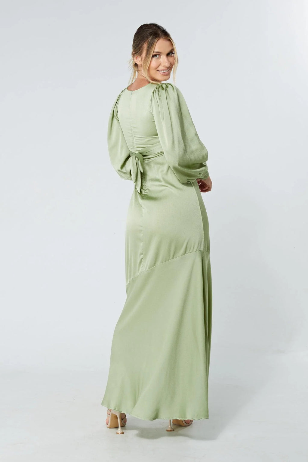 Naomi Olive Green Maxi Dress
