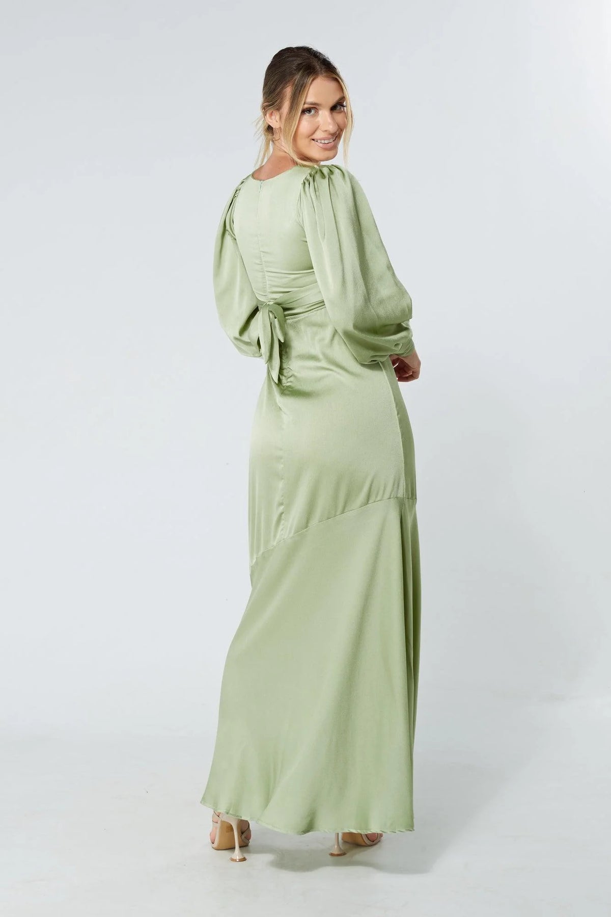 Naomi Olive Green Maxi Dress