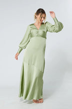 Naomi Olive Green Maxi Dress