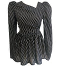 Niya black polka dotted top