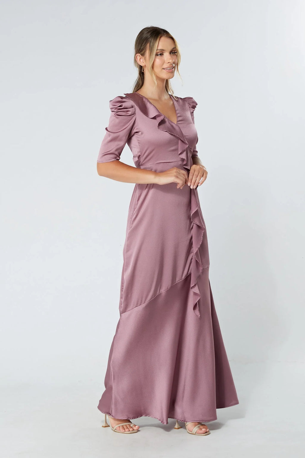 Daisy Lilac Crepe Maxi Dress