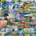 56pcs oil painting series stickers suitable decorating