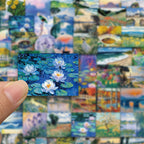 56pcs oil painting series stickers suitable decorating