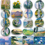 56pcs oil painting series stickers suitable decorating