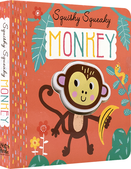 Squishy Squeaky Book - Monkey